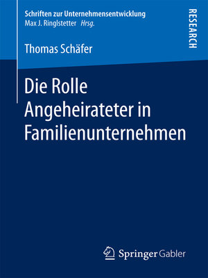 cover image of Die Rolle Angeheirateter in Familienunternehmen